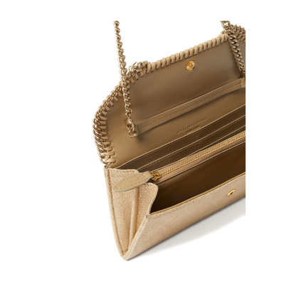 Gold Falabella Wallet-On-Chain Crossbody