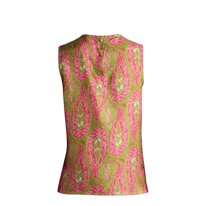 Paisley Foliage Pattern Top