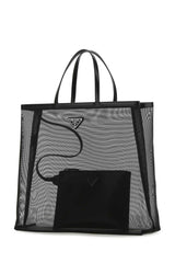 Mesh Tote Bag, Silver Hardware