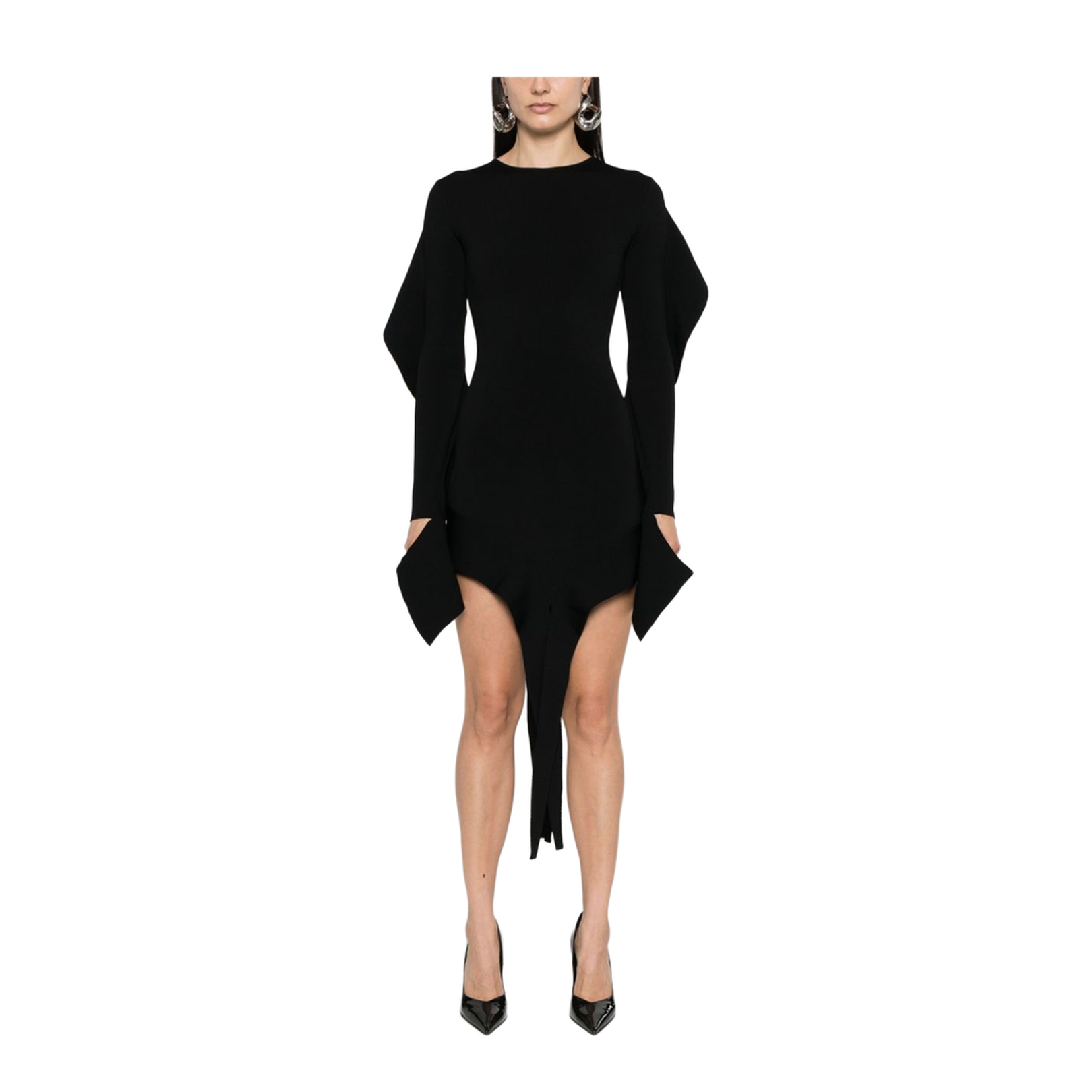 Asymmetric Mini Dress - Black