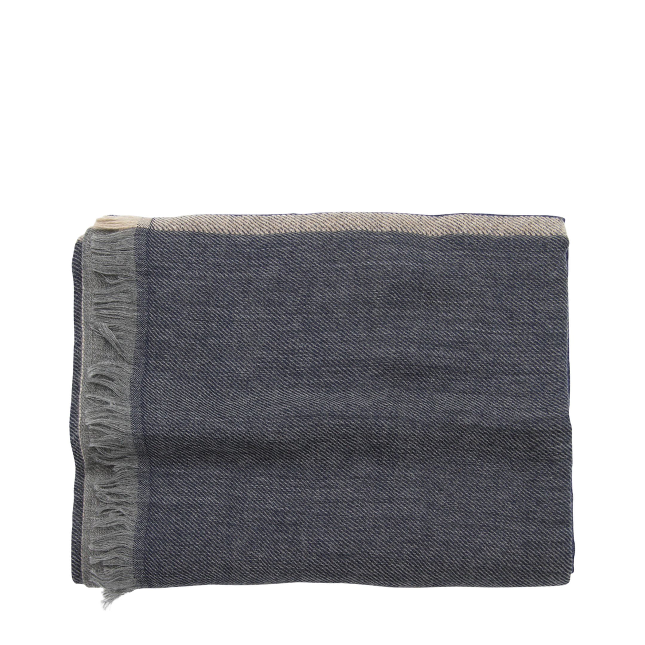 Colorblock Scarf in Blue Marine Color