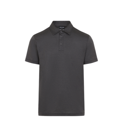MAYFEYR - GIORGIO ARMANI - Brown Melang Cotton And Silk Polo - 3KSF74SJZHZO6002