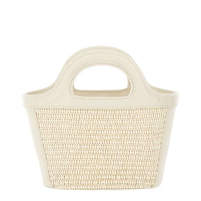 Tropicalia Micro Raffia-Effect Handbag - Shell (Ivory/Off-white)