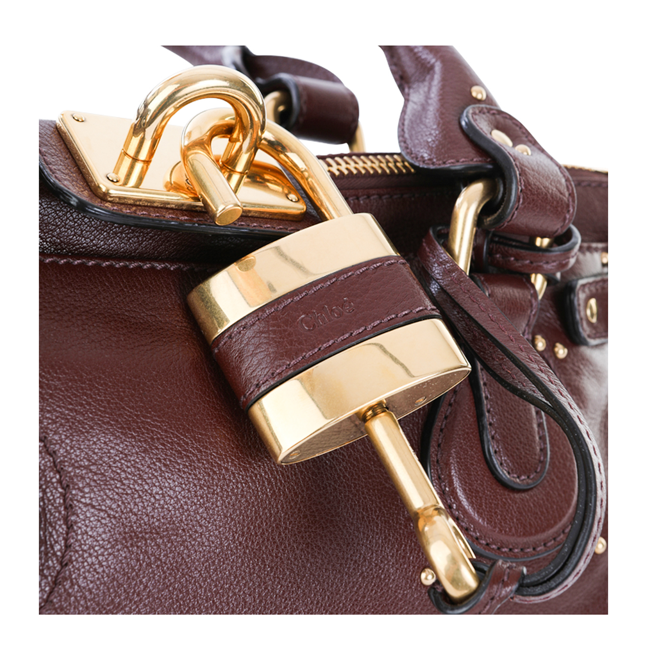 Paddington Buffalo Leather Shoulder Bag - Garnet