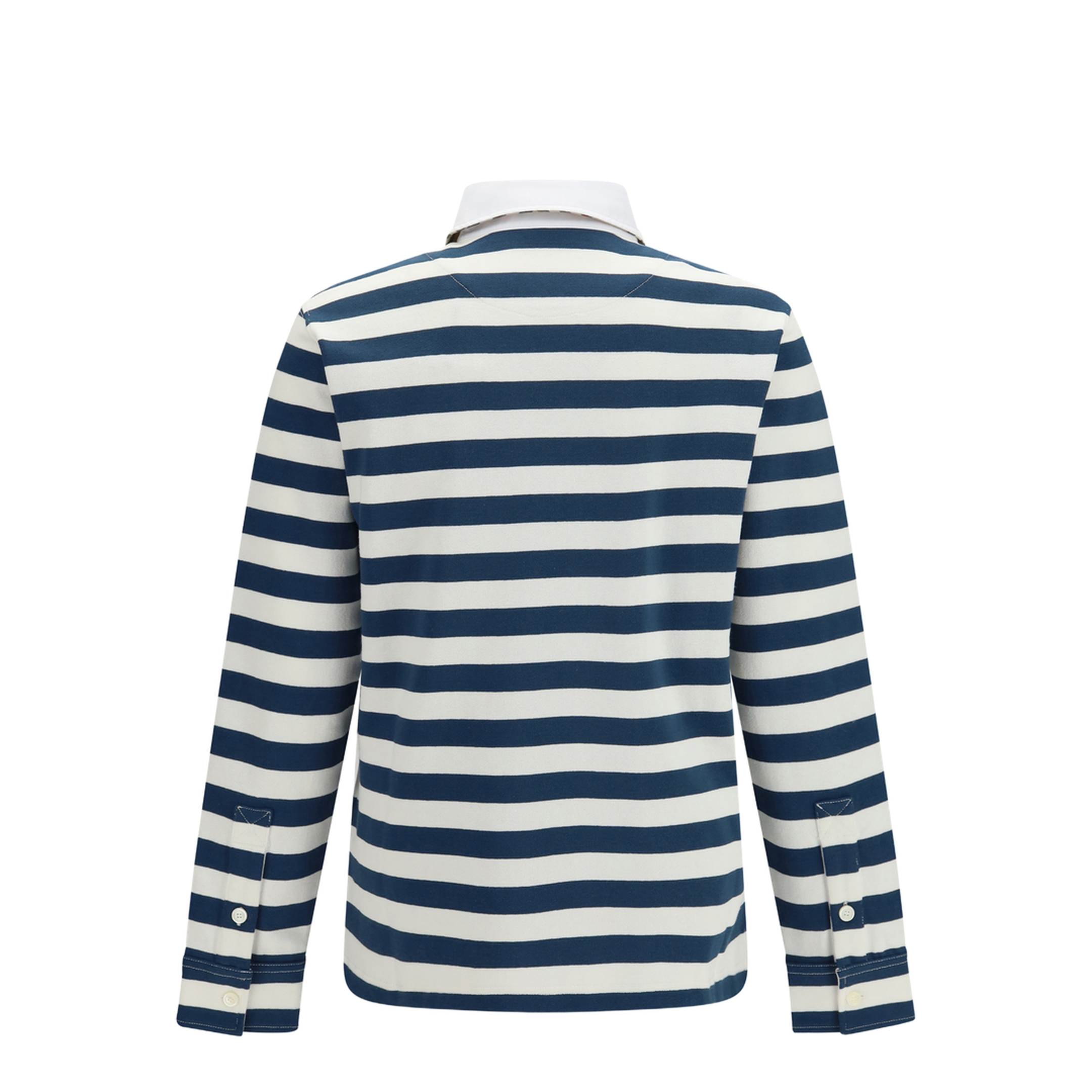 MAYFEYR - Burberry - Striped Long-Sleeve Cotton Polo - 8127647