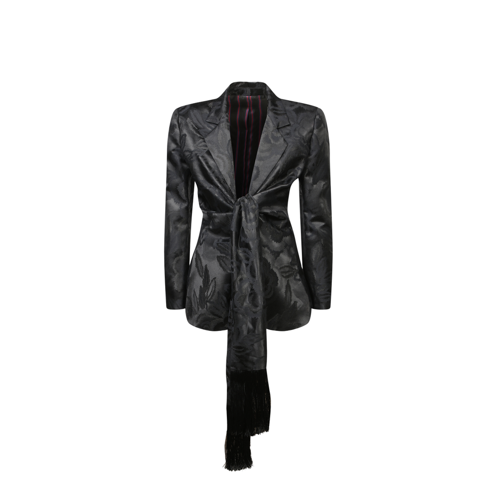 Jacquard Knot Fringes Jacket