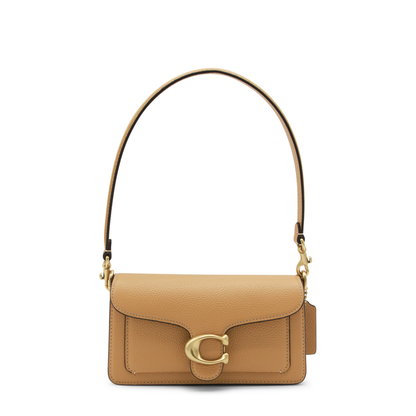 Tabby 20 Polished Pebble Leather Shoulder Bag - Biscuit