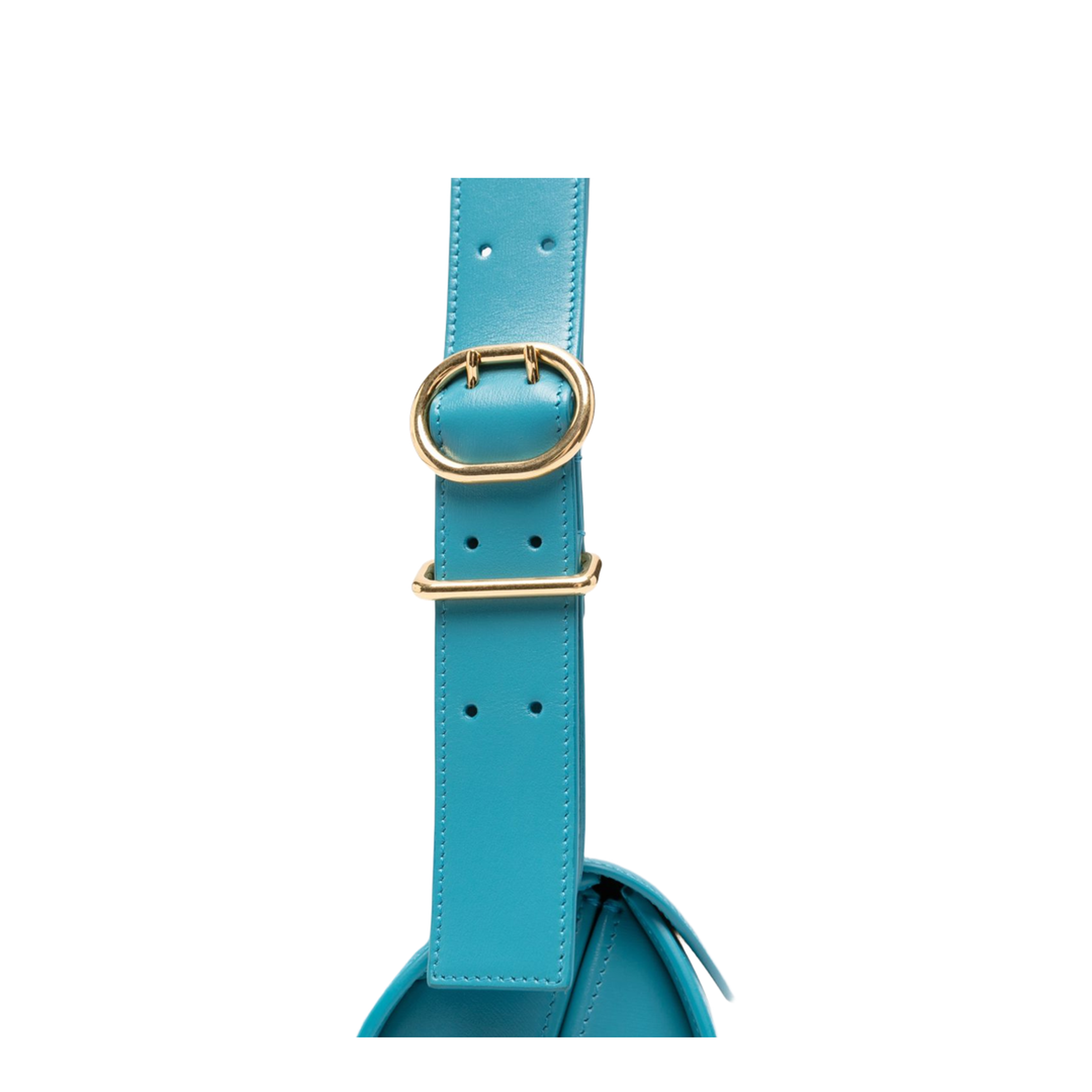 Cannolo Small Calf Leather Shoulder Bag - Light Blue