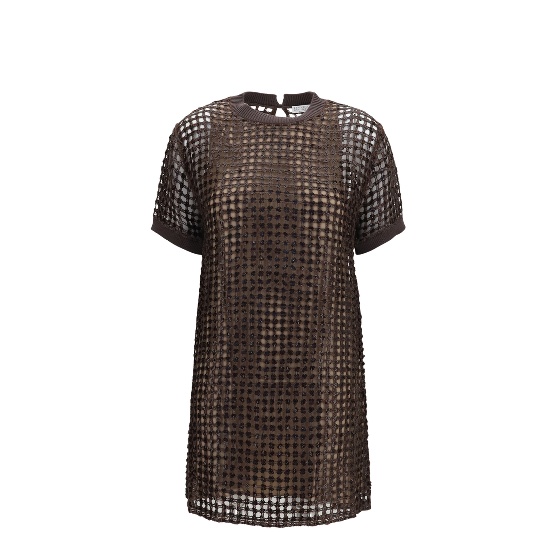 MAYFEYR - Brunello Cucinelli - Sequin Mesh Mini Dress - MCBR11A90