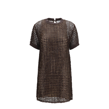 MAYFEYR - Brunello Cucinelli - Sequin Mesh Mini Dress - MCBR11A90