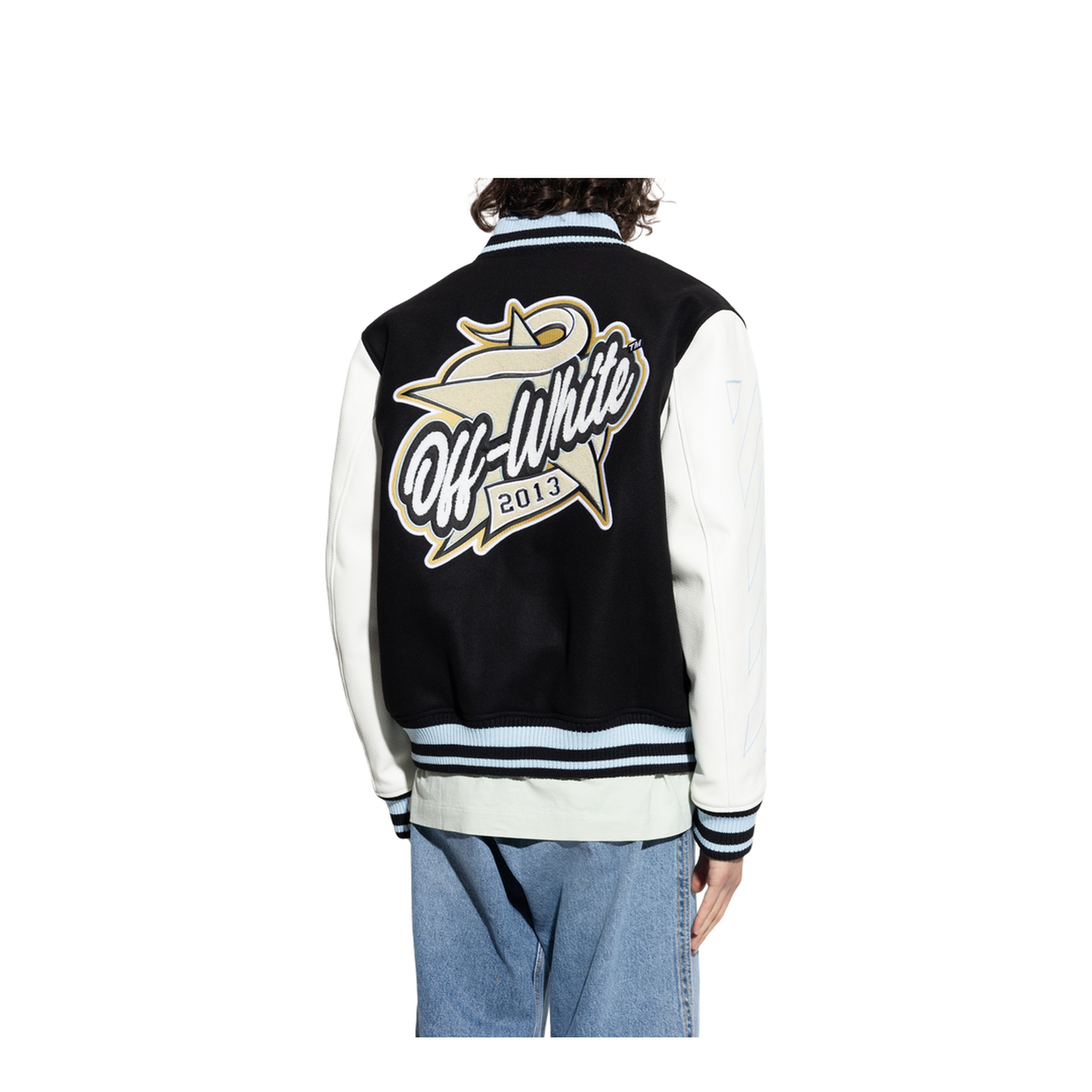 MAYFEYR - Off-White - Star-Logo Varsity Bomber Jacket - 44XJA122S26L002001