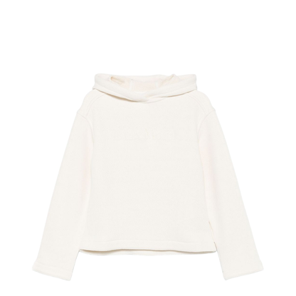 Pure Logo Cotton Hoodie In White