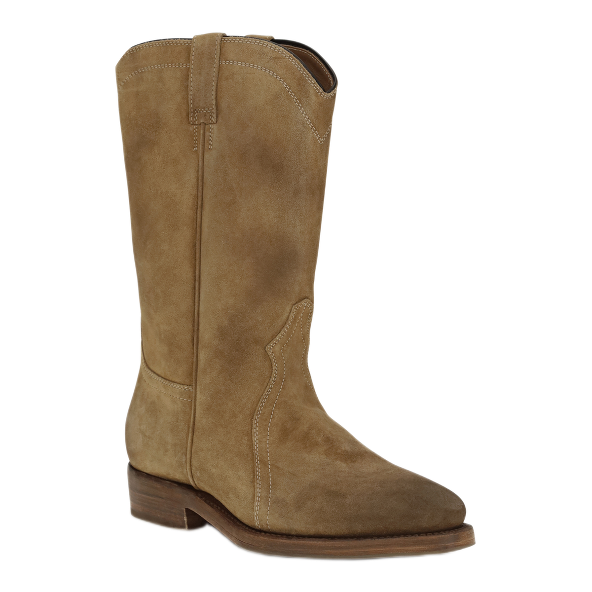 Beige Suede Boots