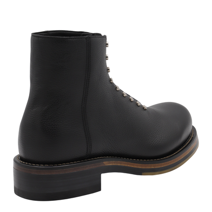 Leather Ankle Boots With Studs