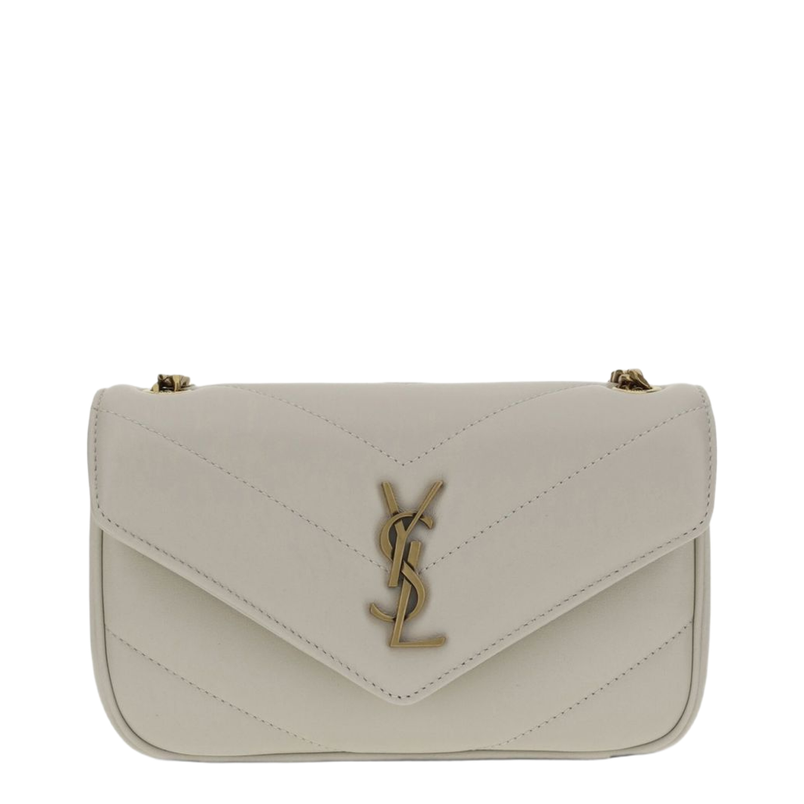 Loulou Mini Lambskin Crossbody Bags - White