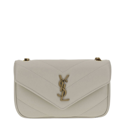 Loulou Mini Lambskin Crossbody Bags - White