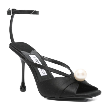 MAYFEYR - Jimmy Choo - Siva 95 Sandals Black - SIVA95AODBLACKWHITE