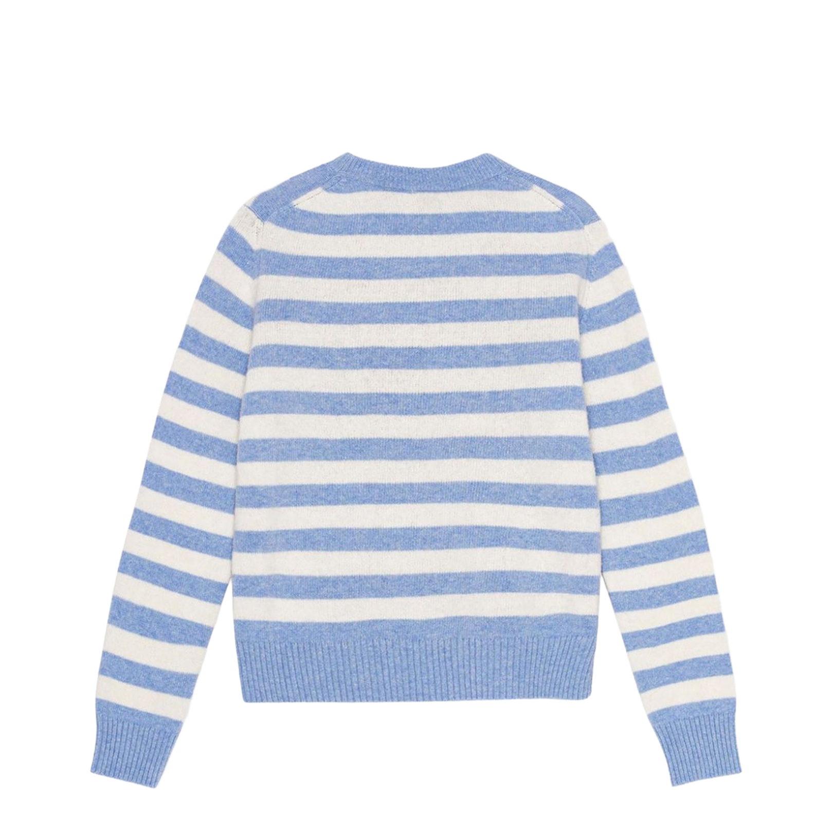 Striped Graphic Wool Mix Cats Knit - Illusion Blue