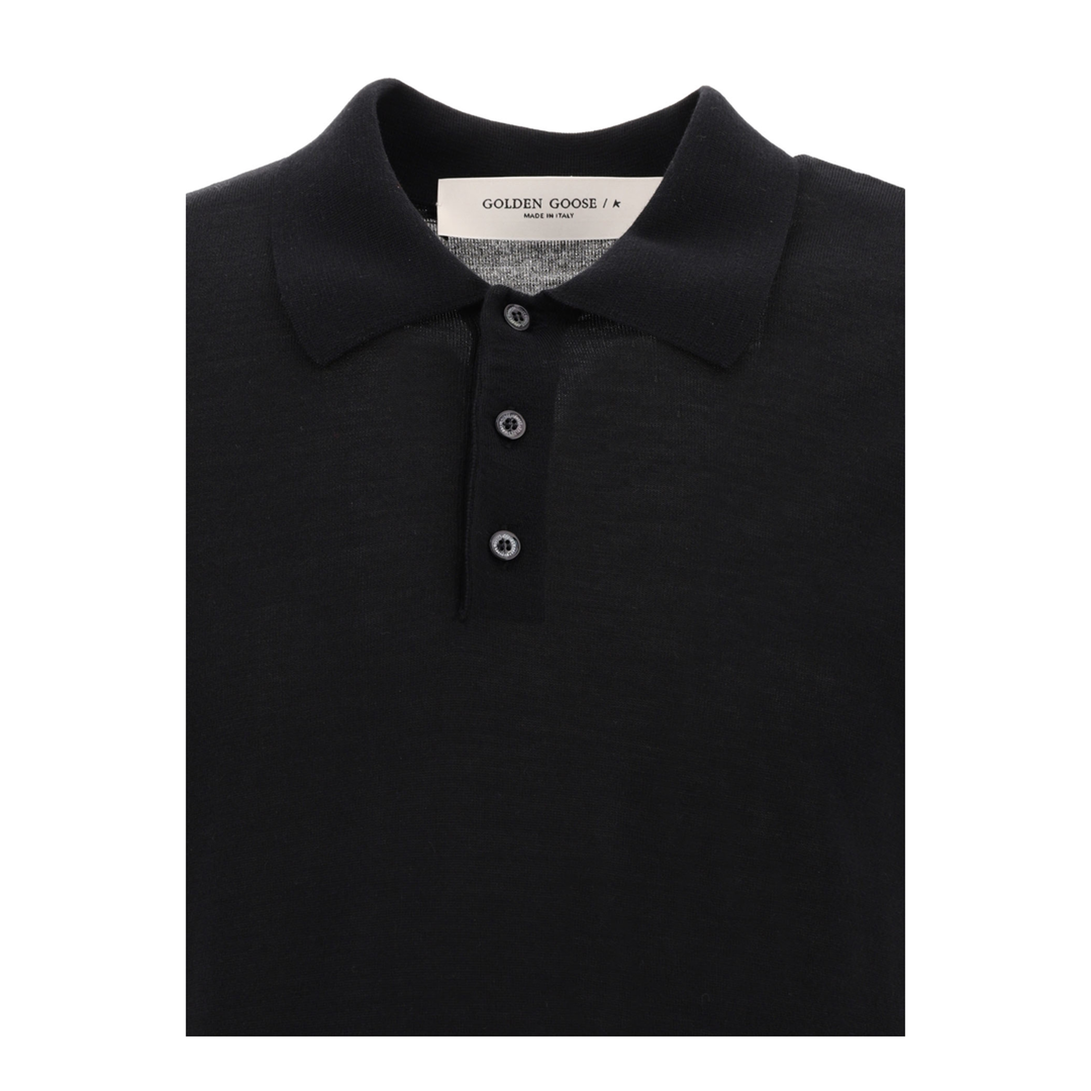 MAYFEYR - Golden Goose - Merino Wool Button Down Polo Shirt - GMP01412P00104190100