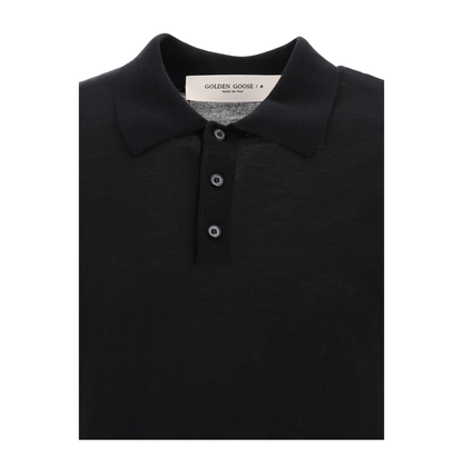MAYFEYR - Golden Goose - Merino Wool Button Down Polo Shirt - GMP01412P00104190100