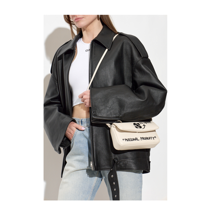 Jitney Calf Leather Shoulder Bag - Very Dark Brown