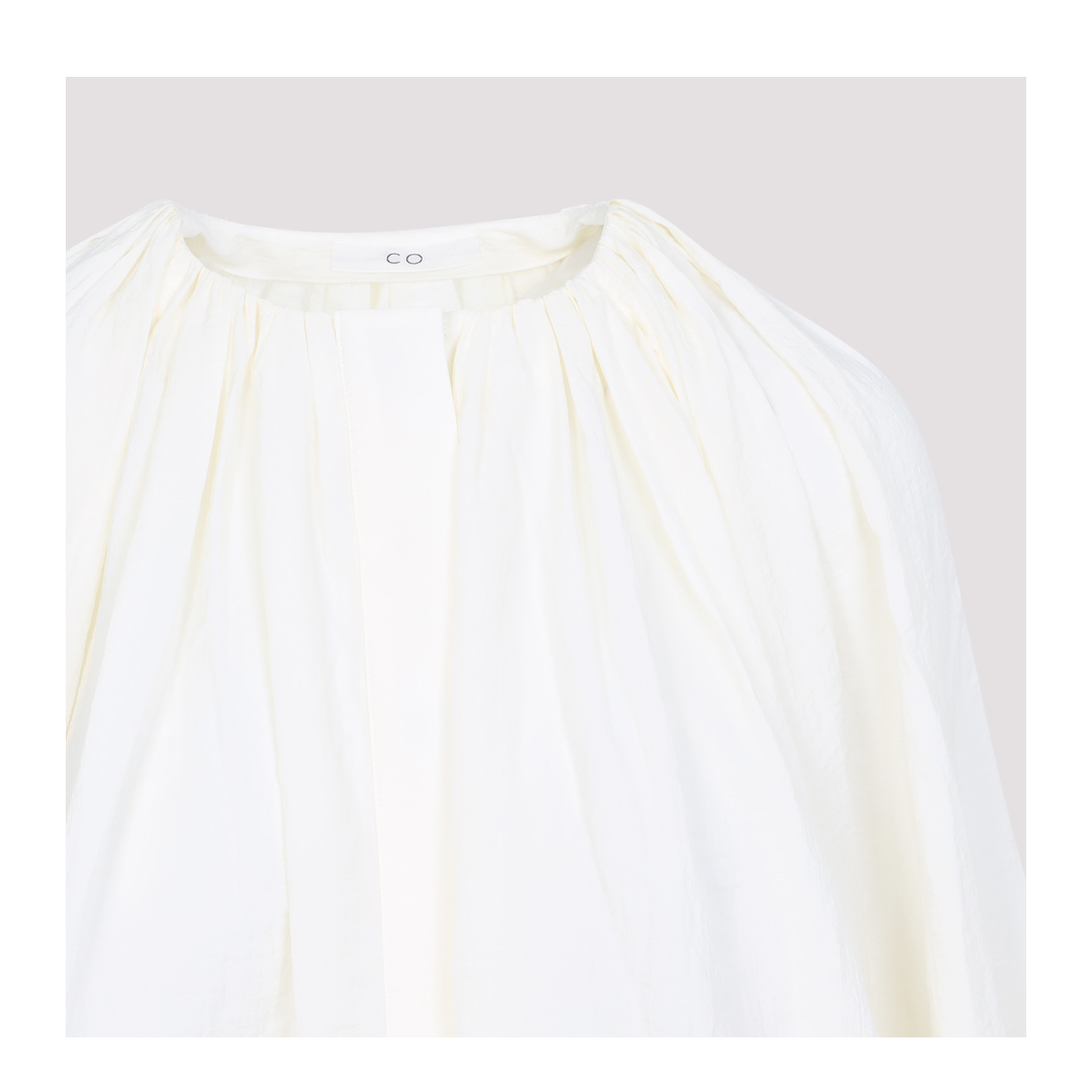 MAYFEYR - CO - Milk White Gathered Shirt - 1122WBRN112