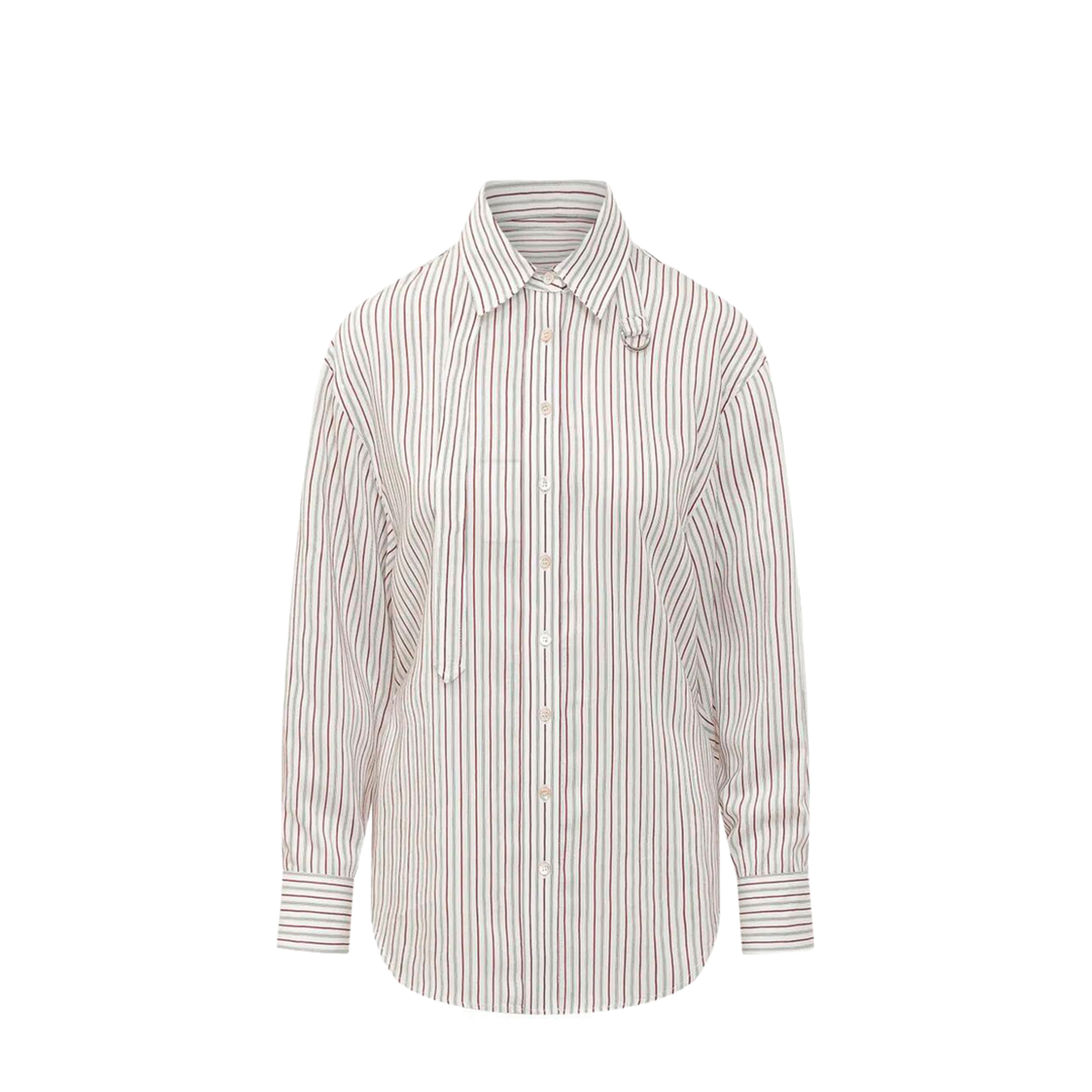 MAYFEYR - Isabel Marant - Aurora Cotton And Silk Striped Shirt - CH0262FBD1I01I
