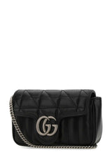 GG Marmont Super Mini Shoulder Bag, Silver Hardware