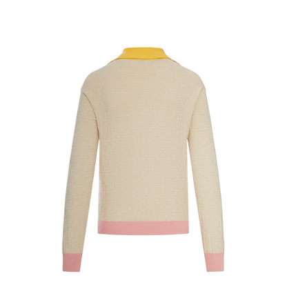Light Beige Cotton And Silk Jumper
