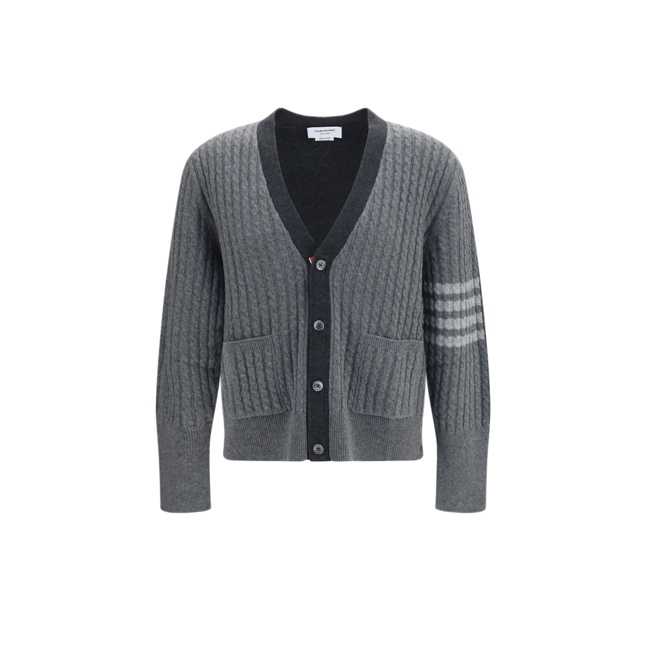 MAYFEYR - Thom Browne - Virgin Wool V Neck Cardigan - MKC650AY1018