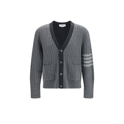 MAYFEYR - Thom Browne - Virgin Wool V Neck Cardigan - MKC650AY1018