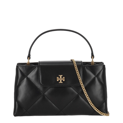 Diamond Quilted Chain Shoulder Bag - Black