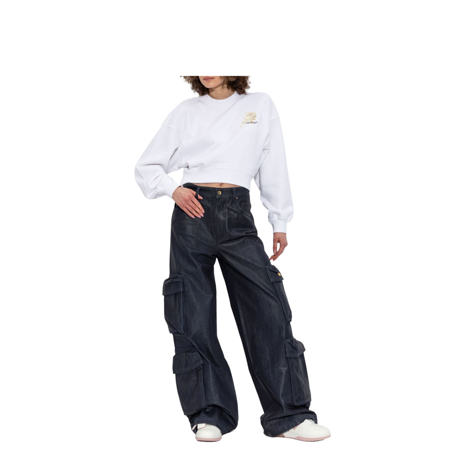 Roses Arrows Cropped Sweatshirt