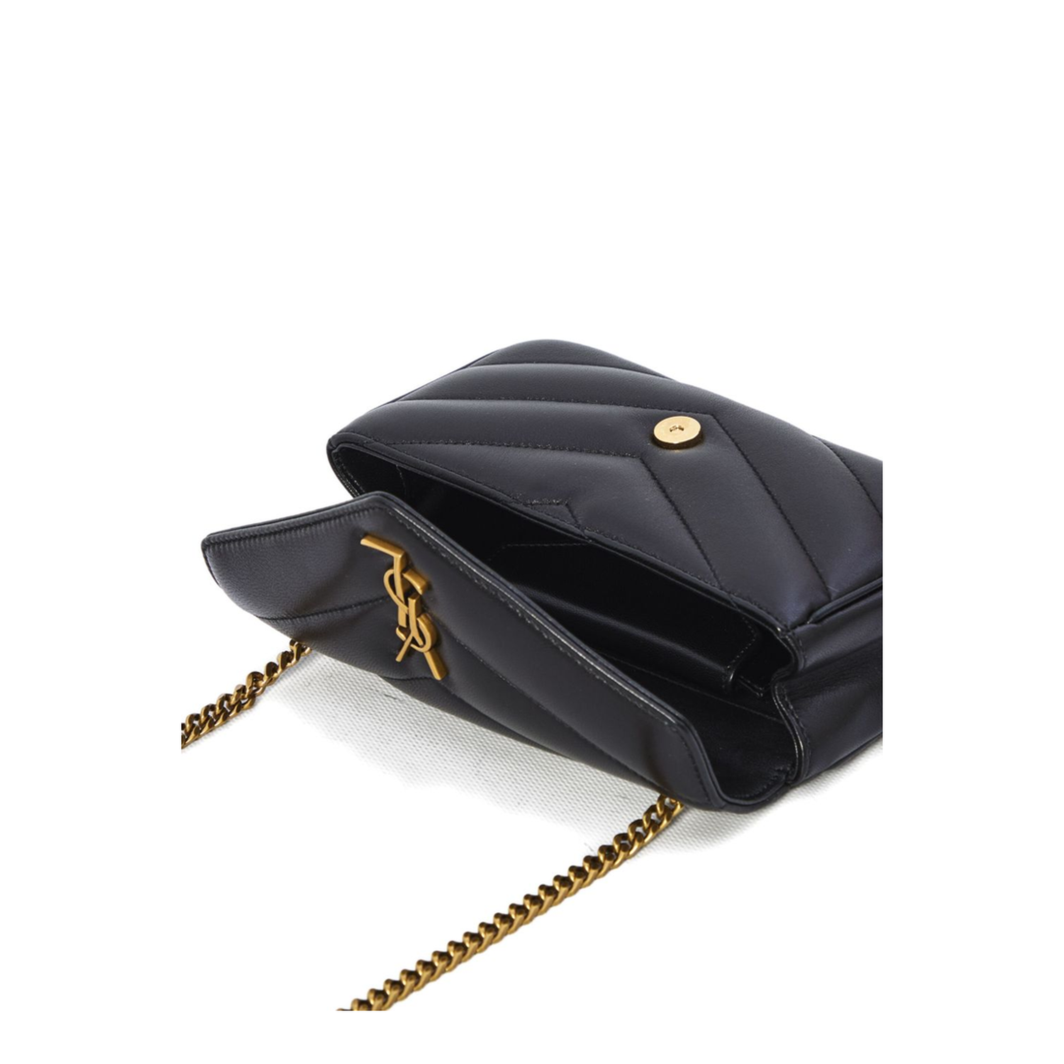 Loulou Mini Chain Bag in Black