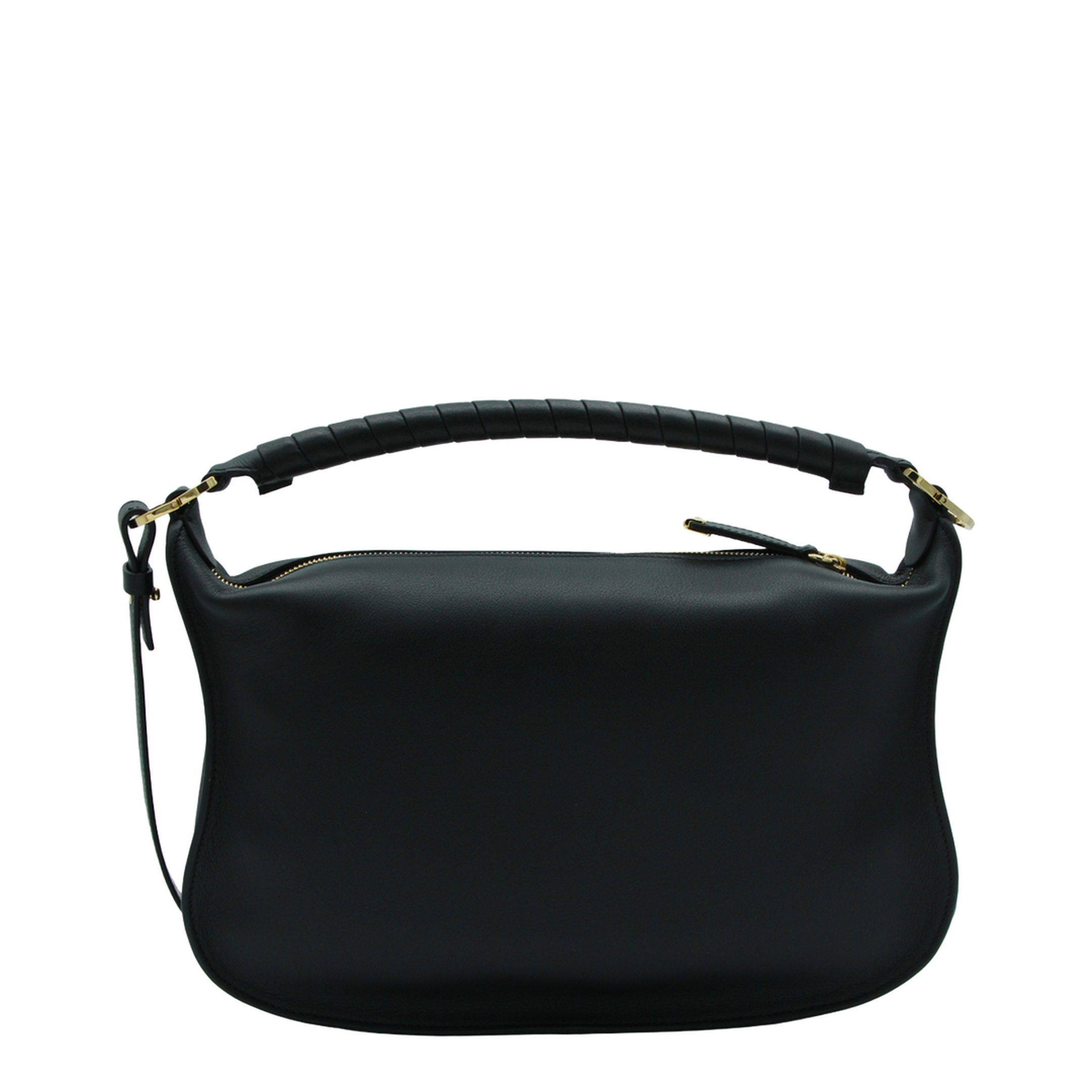 Marcie Small Calfskin Shoulder Bag - Black