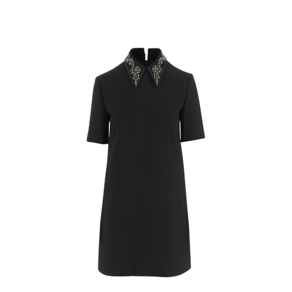 Studded Wool Crêpe Minidress