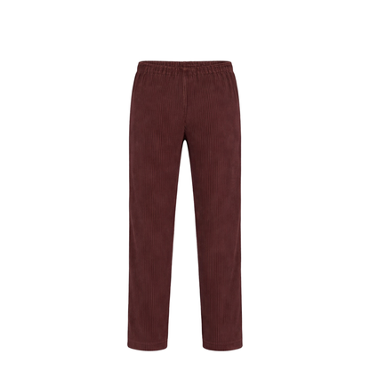 Brown Pleated Design Cropped Pants