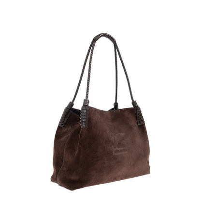 Small Libra Tote Bag in Suede
