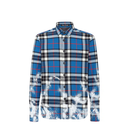 MAYFEYR - Philipp Plein - Cotton Shirts Blue - AABCMRP1841PTE003N