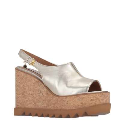 MAYFEYR - Stella Mccartney - Sneakelyse Slingback Sandal 120 Metallic Alter Mat - 810687E002908088