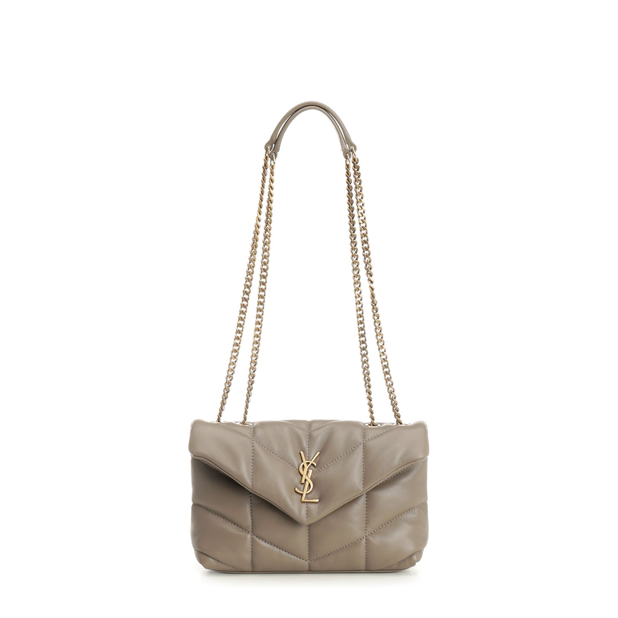 Toy Puffer in Lambskin in Grey & Silver
