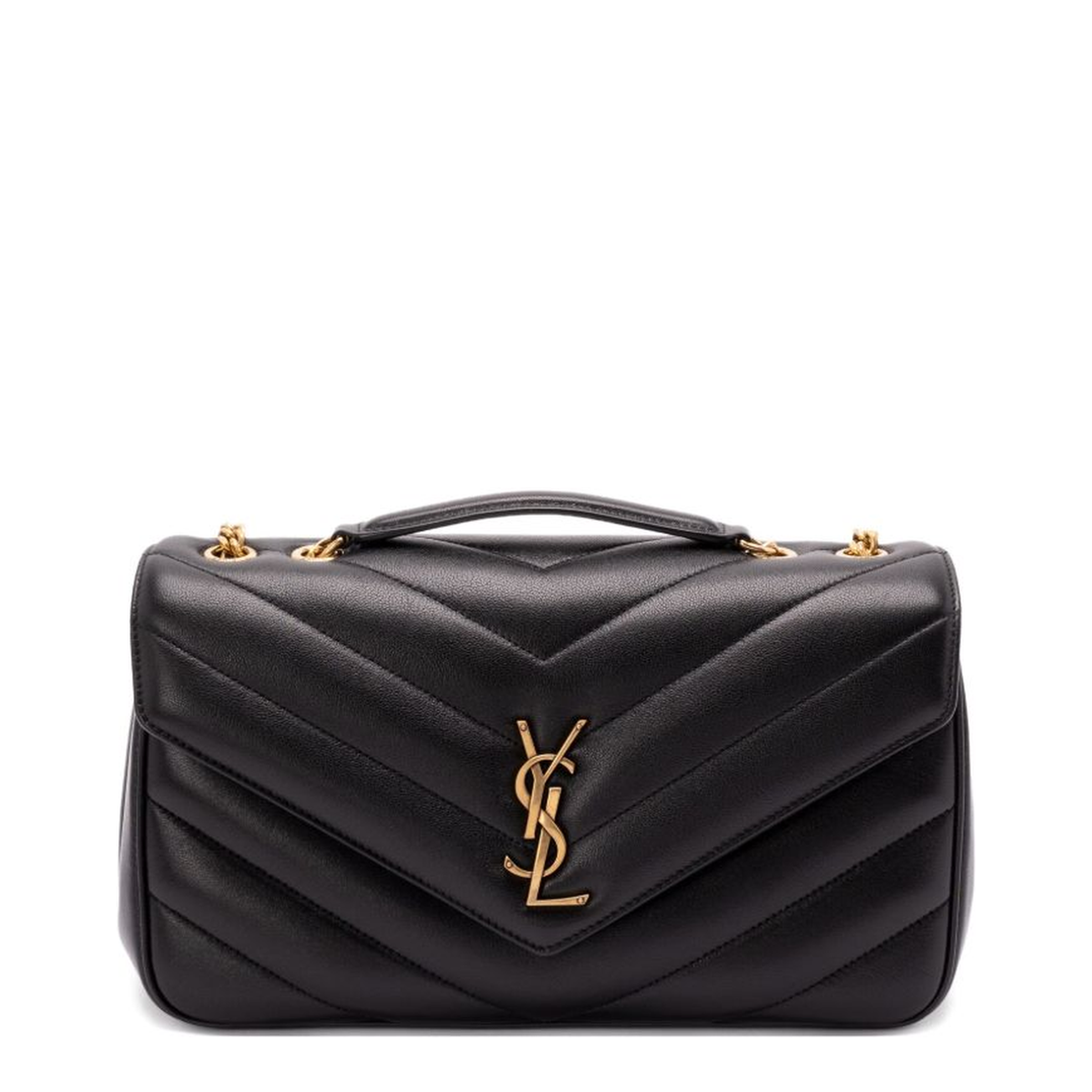 LOULOU Matelassé Lambskin Medium Shoulder Bags - Black