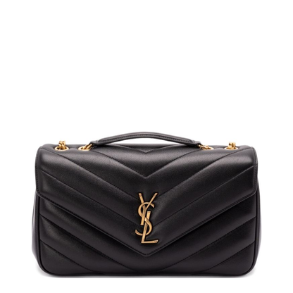 LOULOU Matelassé Lambskin Medium Shoulder Bags - Black