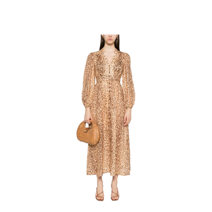 Cascadian Plunge Midi Dress