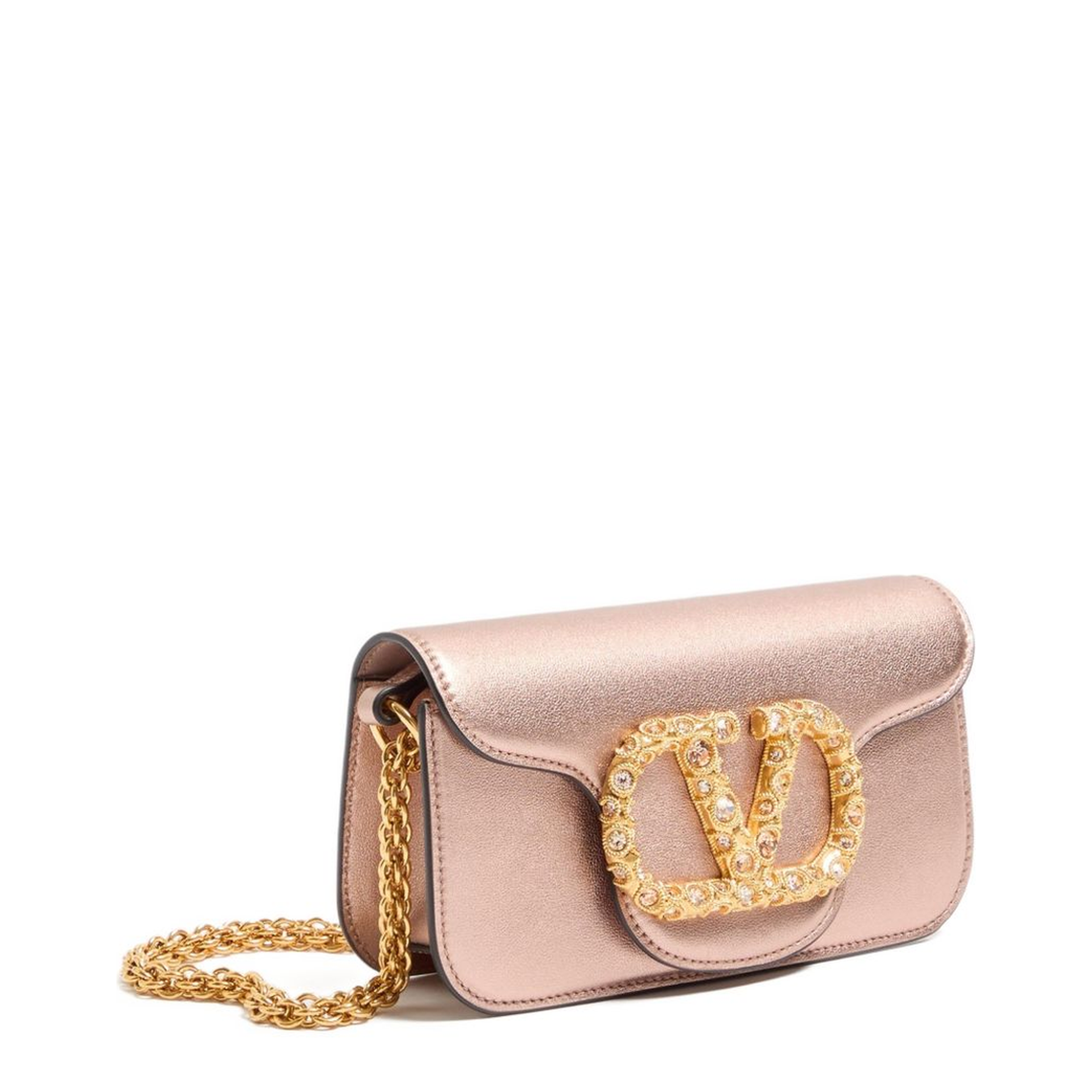 Locò Small Calfskin Shoulder Bag - Pink
