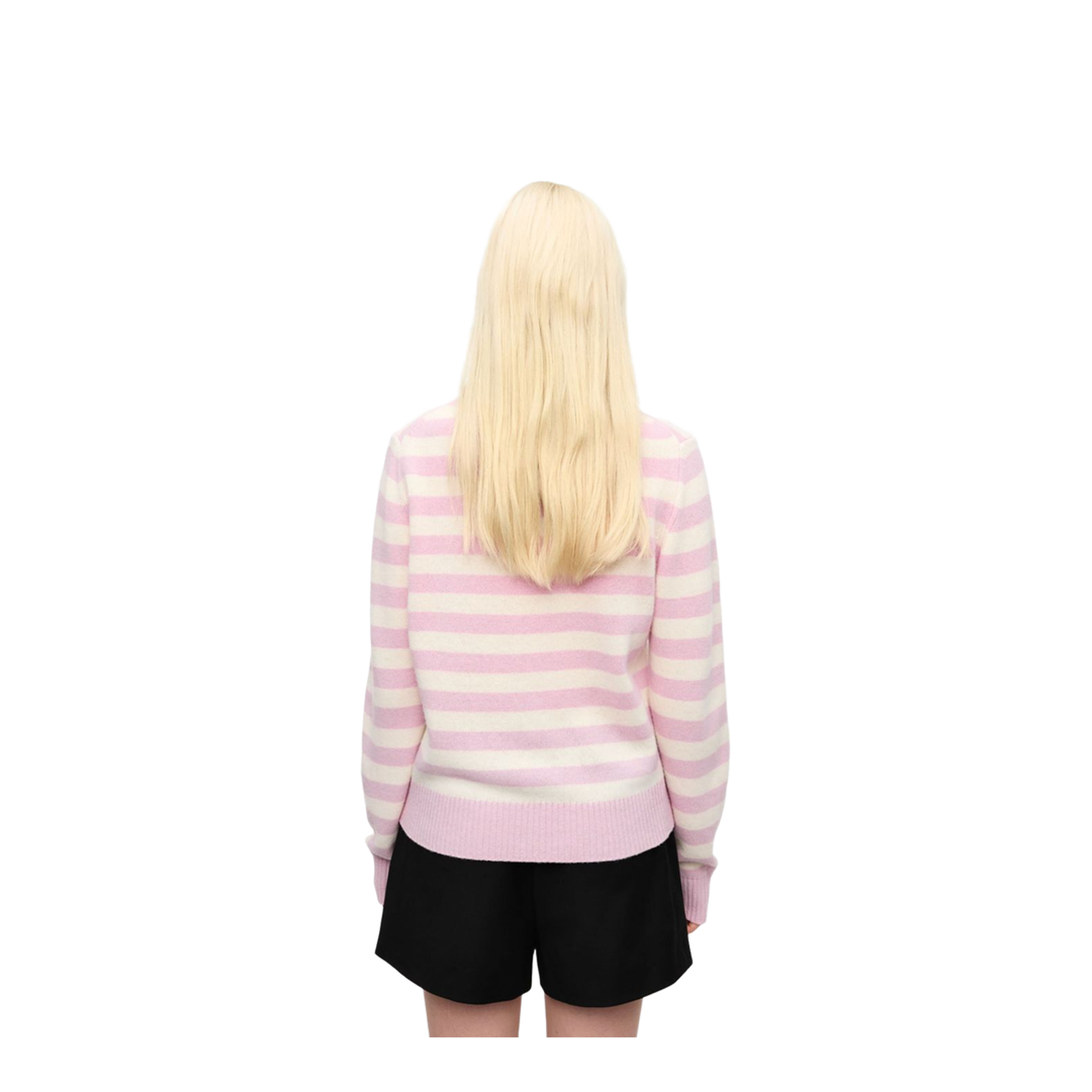 Striped Graphic Wool Mix Bunny Knit