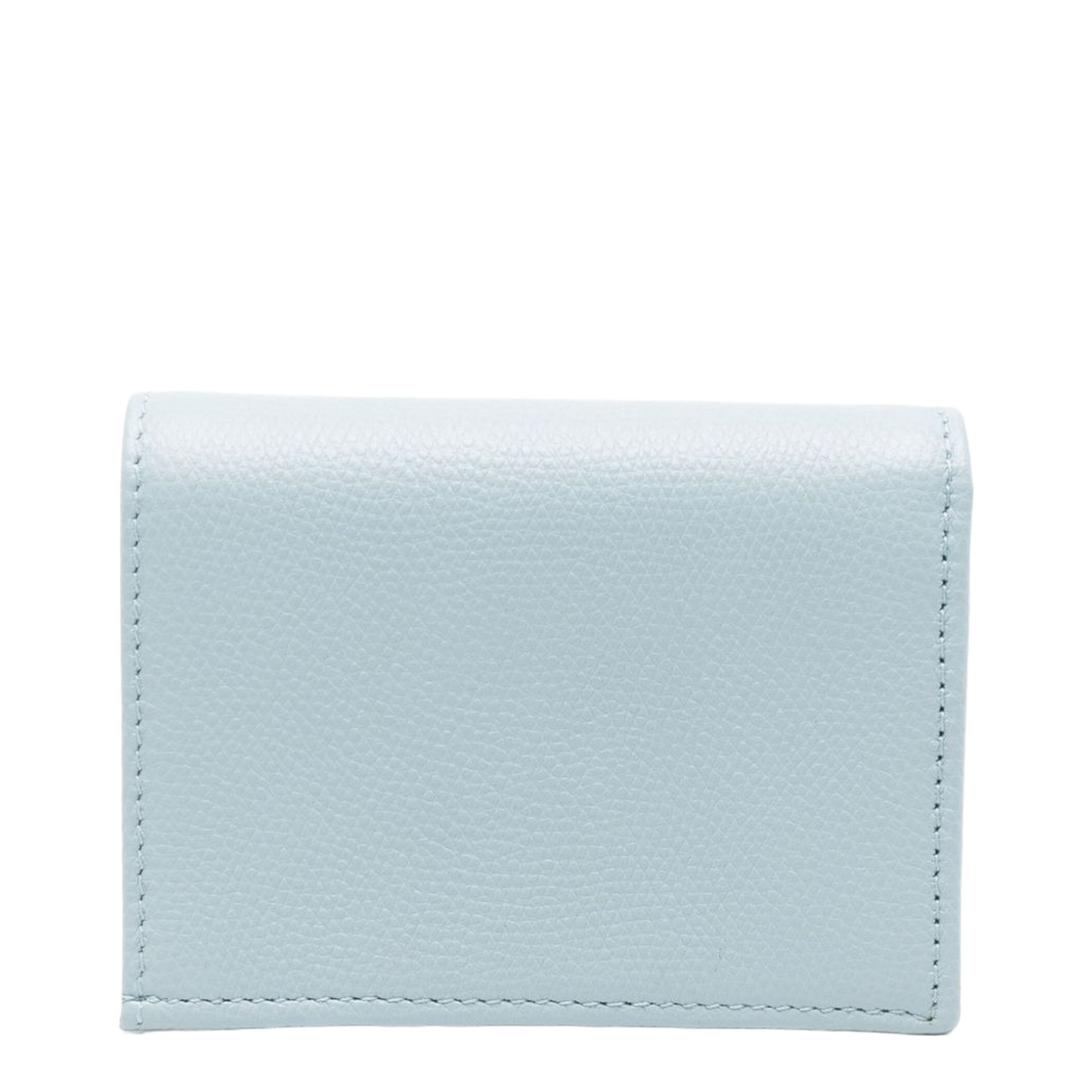 Light Blue Grained Calf-Leather Wallet