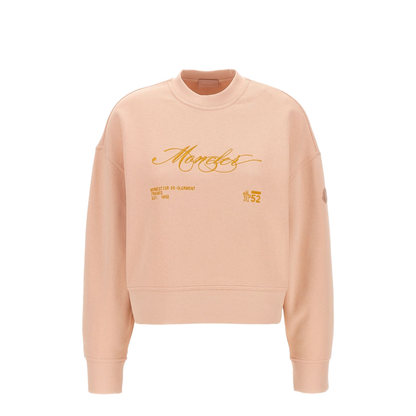 Light Pink Embroidered Cotton Sweatshirt