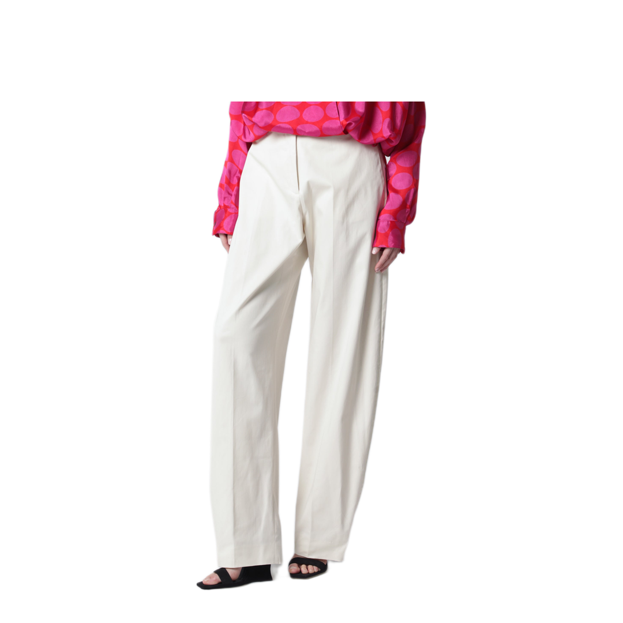 MAYFEYR - The Latest - Cream Cotton Palazzo Trousers - TLW03122T0176ABTPT0343