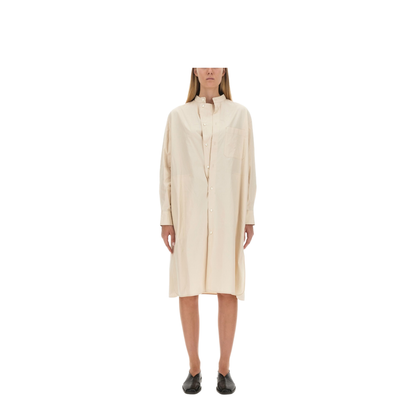 lemaire shirt dress Lemaire Asymmetrical Dry Silk Shirt Dress